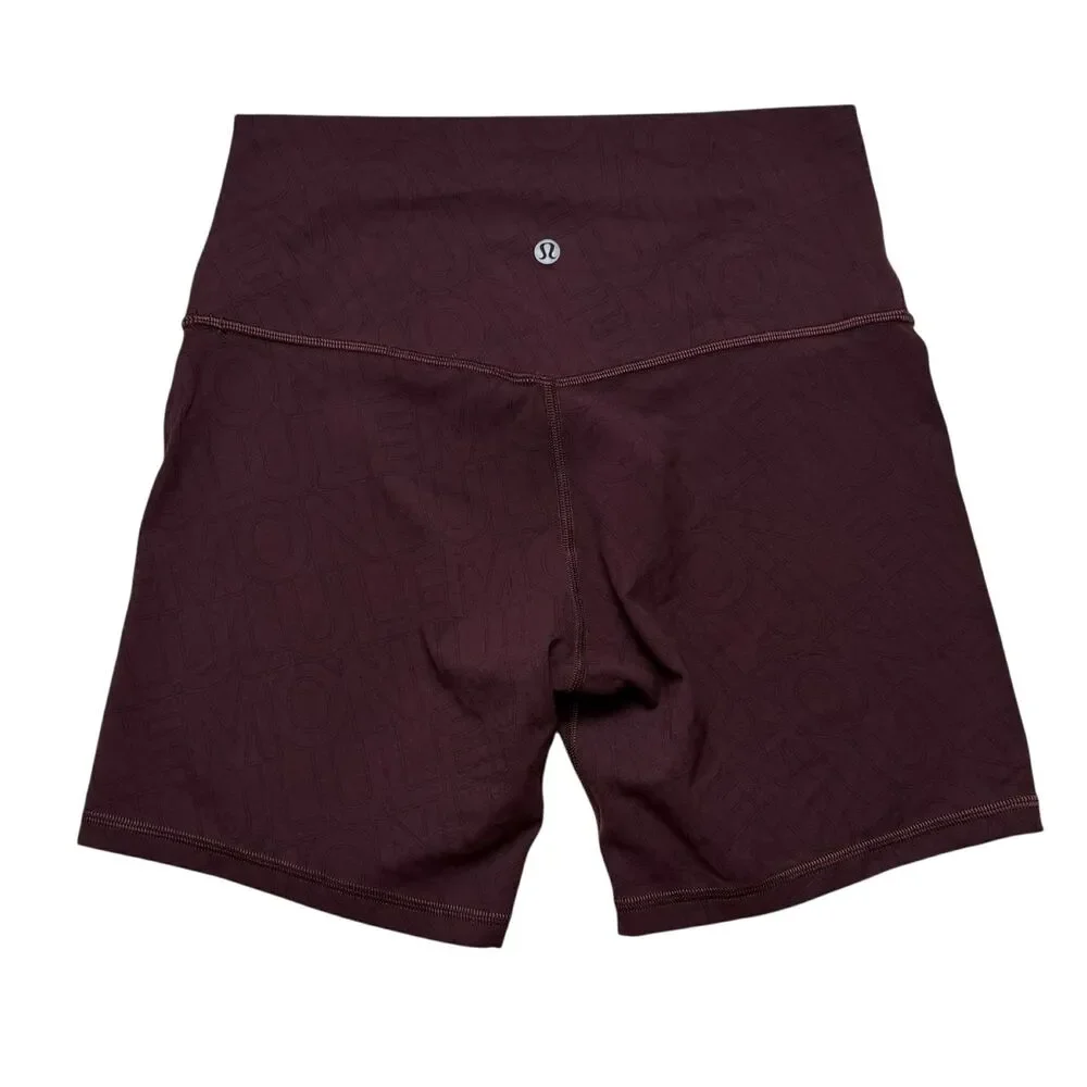 Lululemon Align High-Rise Short 6" Linear Wordmark Goodnight Plum Multi - Picture 4 of 10